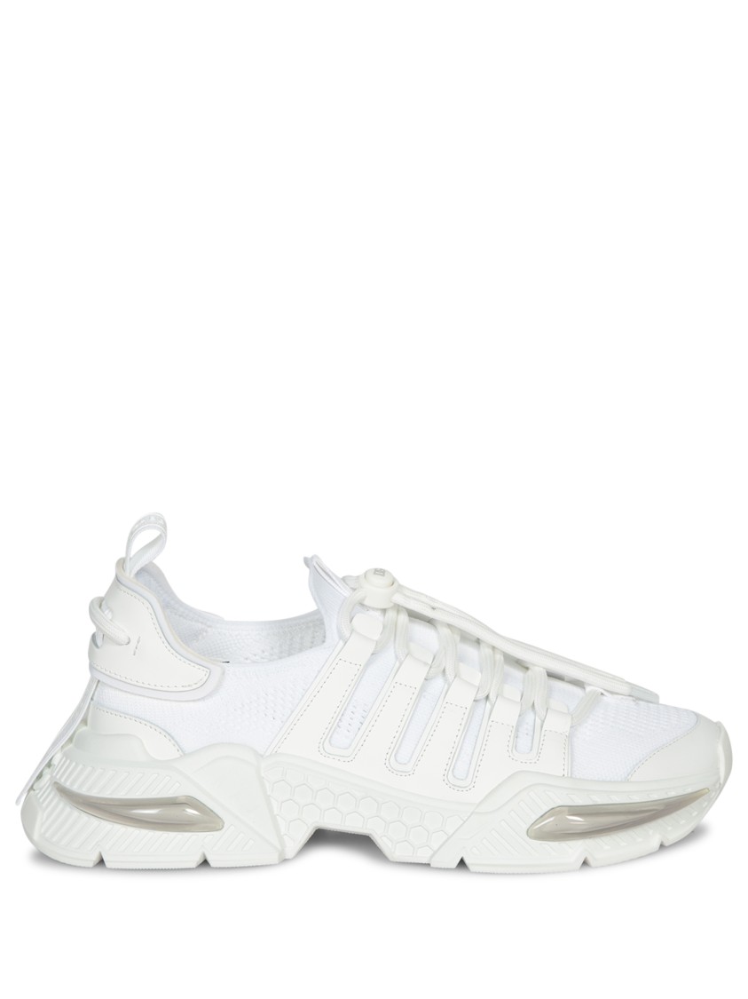 Dolce & Gabbana White Sneakers With Modern Silhouette And Unique Lacing System In White