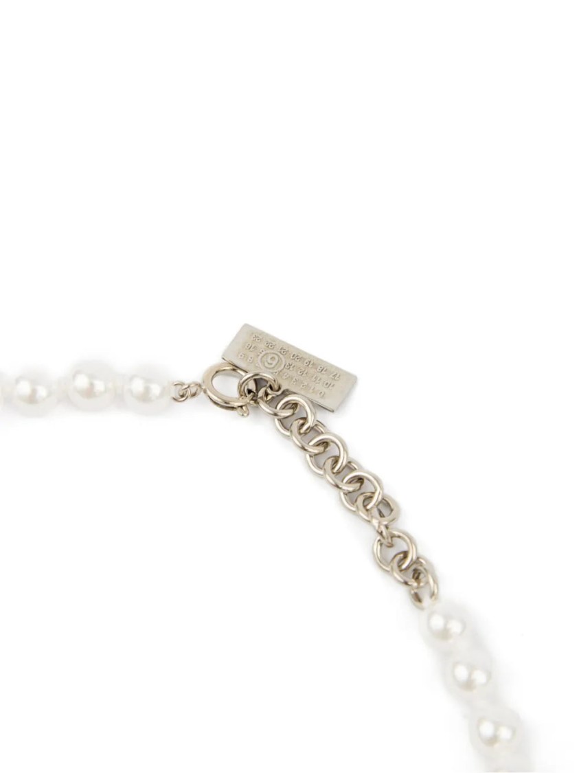 ネックレス・ペンダント Mm6 By Maison Margiela Dangle Necklace With Faux-Pearl Mm6 By Maison Margiela Dangle Necklace With Faux-Pearl