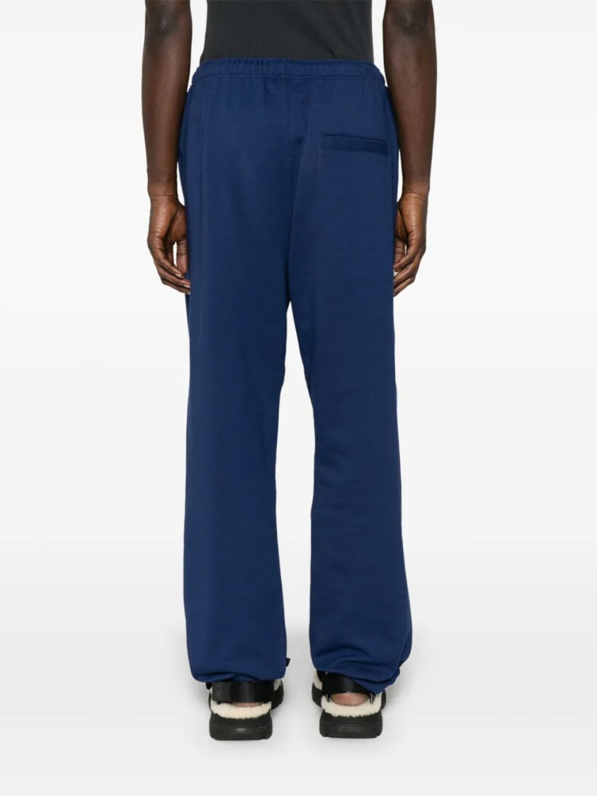Y-3 Logo-print Sweatpants In Blue