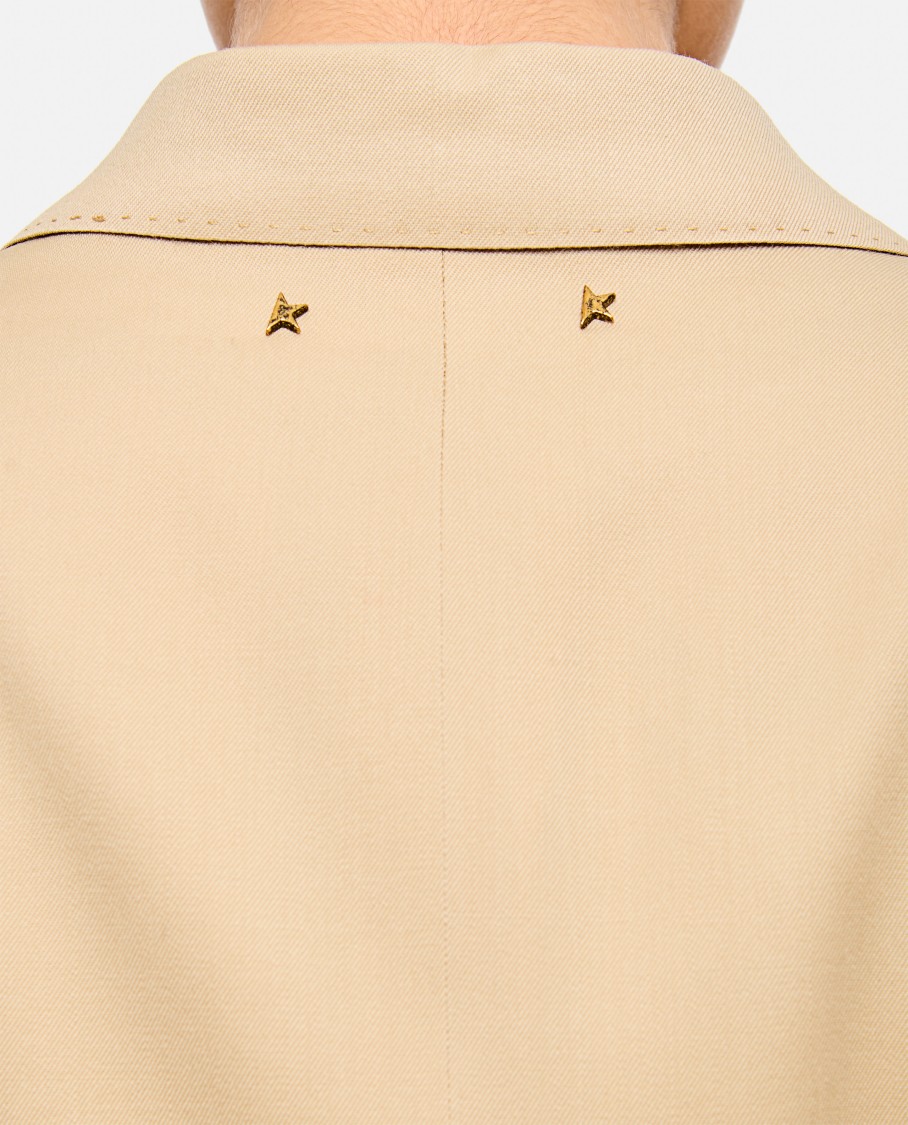 Golden Goose Golden Wool Double Breasted Blazer In Neutrals