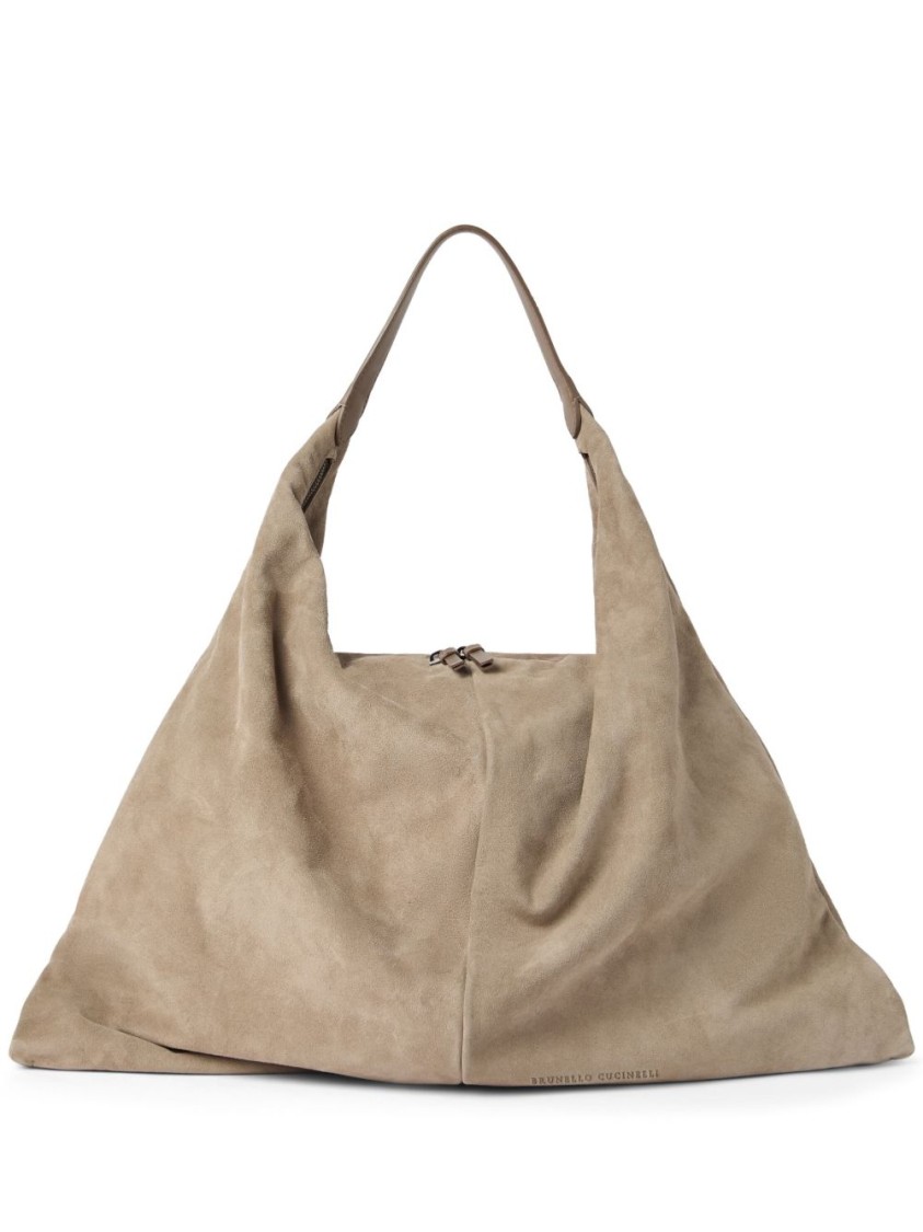Brunello Cucinelli Women Suede Swing Hobo Bag