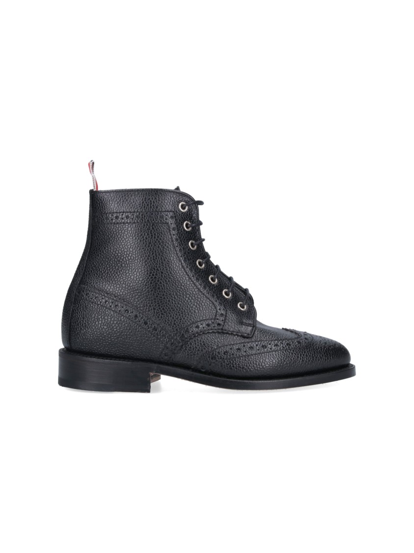 Thom Browne Brogue Detail Boots – Black