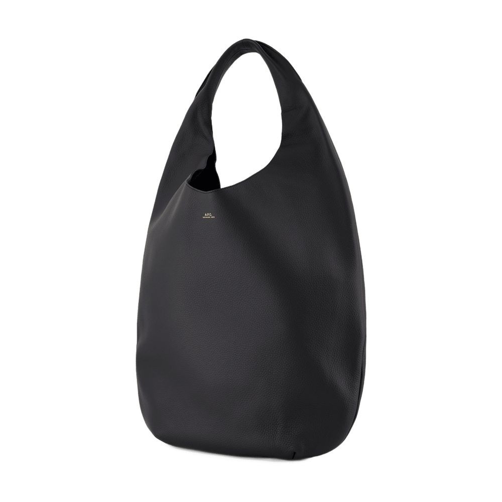Apc A.p.c. Le Neige Shoulder Bag - Leather - Black In Black