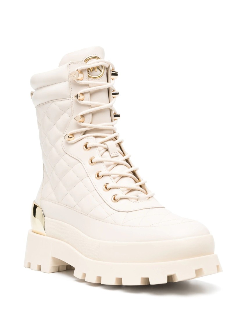 Michael Kors Rowan Lace Up Bootie In Neutral