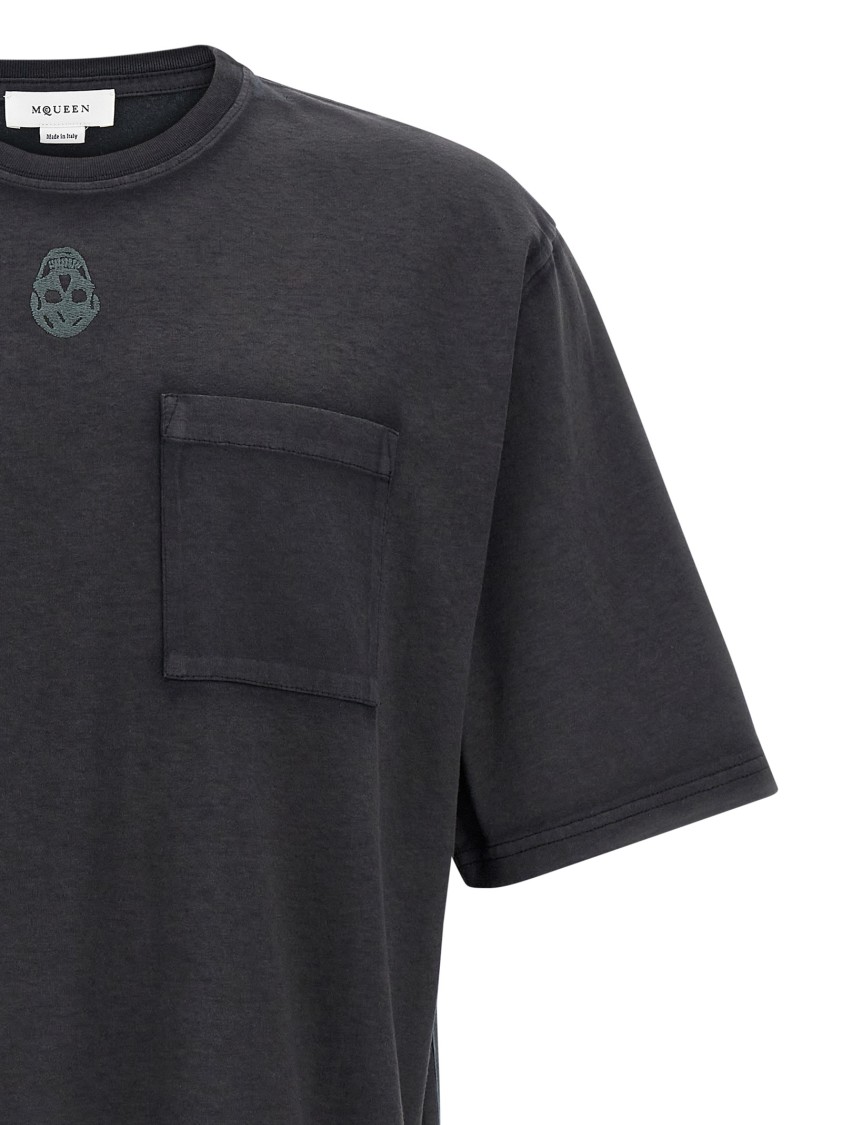 Alexander Mcqueen Faded T-shirt In Black