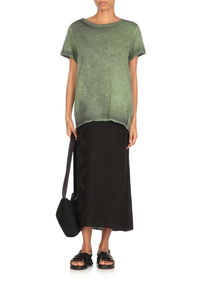Shop Avant Toi Green Cotton T-shirt
