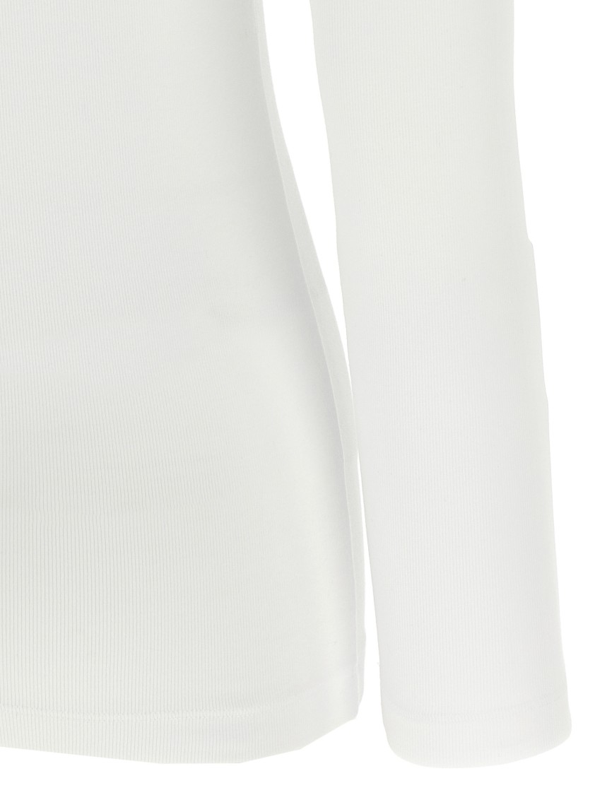Brunello Cucinelli Shiny Collar' T-shirt In White