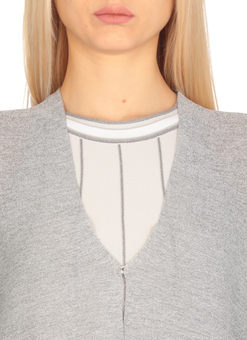 Shop D Exterior D. Exterior Grey Viscose Cardigan