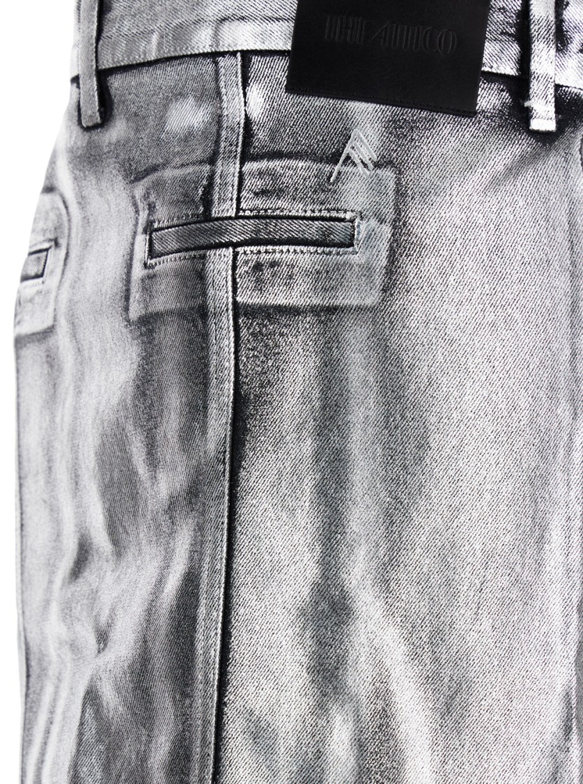 Shop Attico The Metallic Midi Skirt