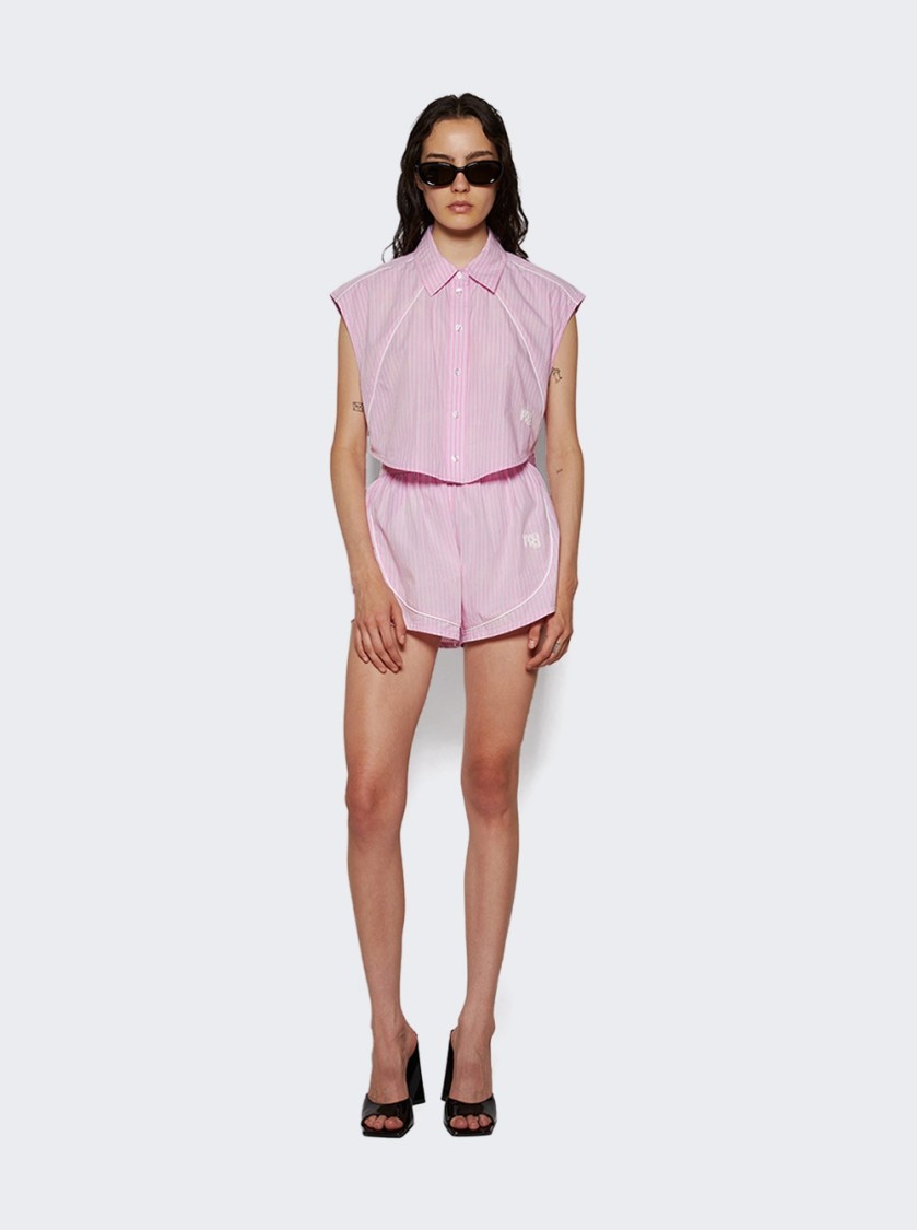 ALEXANDER WANG T T BY ALEXANDER WANG CROPPED BUTTON-UP SHIRT