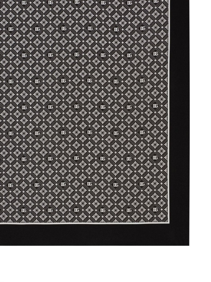 Dolce & Gabbana Square Scarf With All-over Logo Print