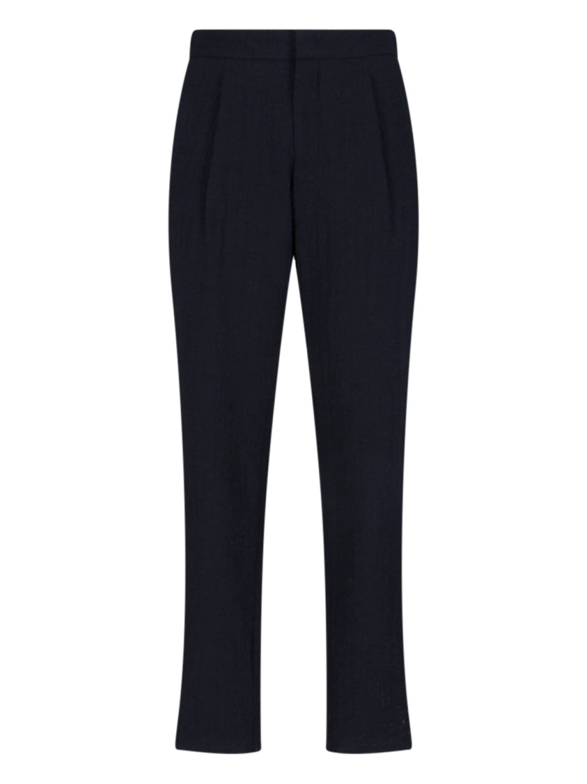 Giorgio Armani Straight-leg Chinos With Virgin Wool Finish