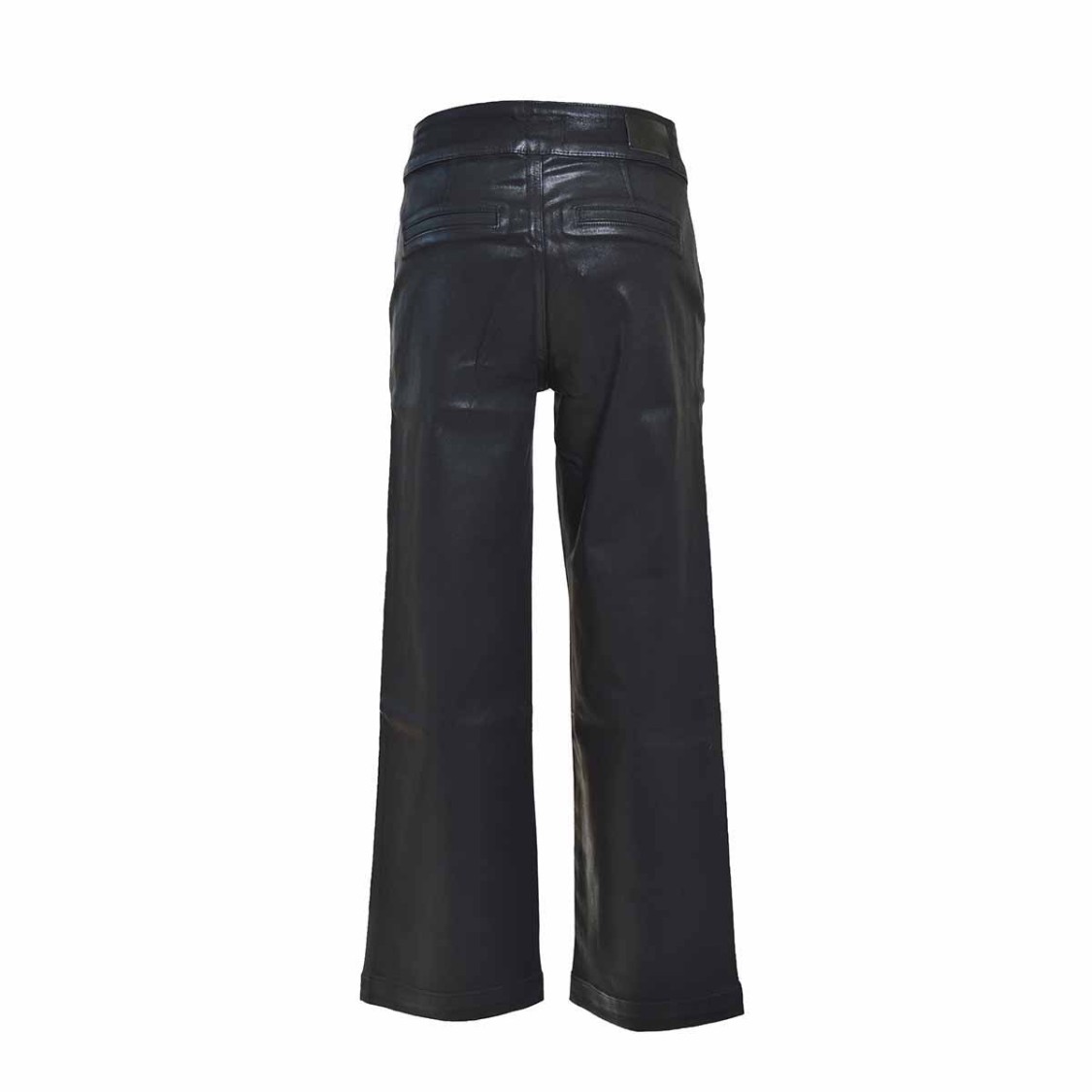 Shop Paige Jeans Culotte Nellie Spread Black Luxe Coating