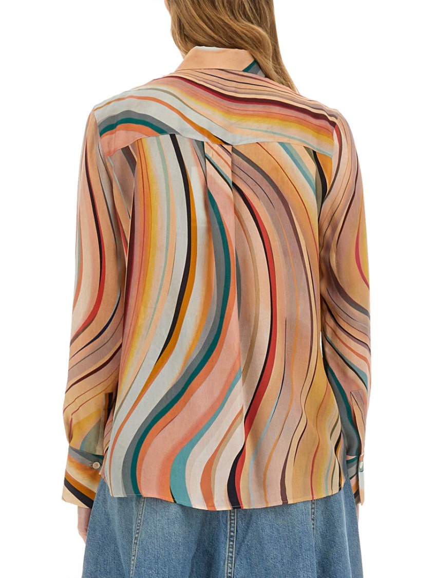 Ps By Paul Smith Ps Paul Smith Shirt With Silk Finish In Multicolor