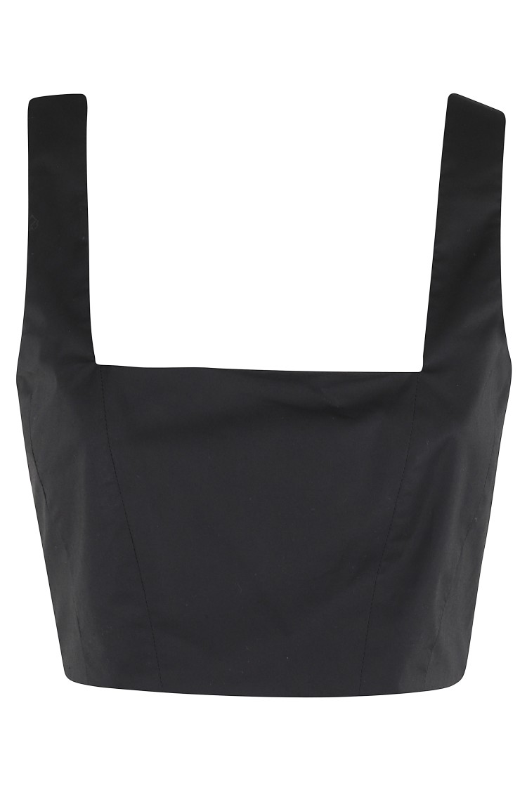 Shop Federica Tosi Square Neckline Top In Para Canvas