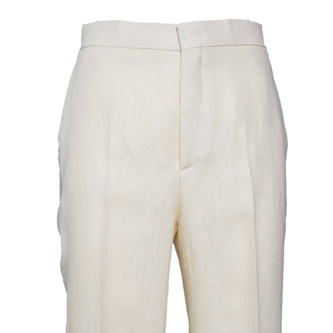 Shop Tagliatore P-adima Pants In Cream Linen