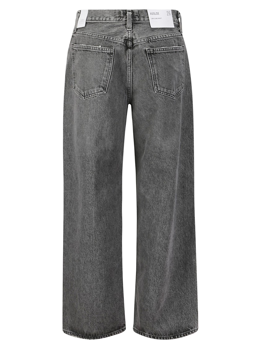 Agolde Low Slung Baggy Jeans In Spirit In Gray