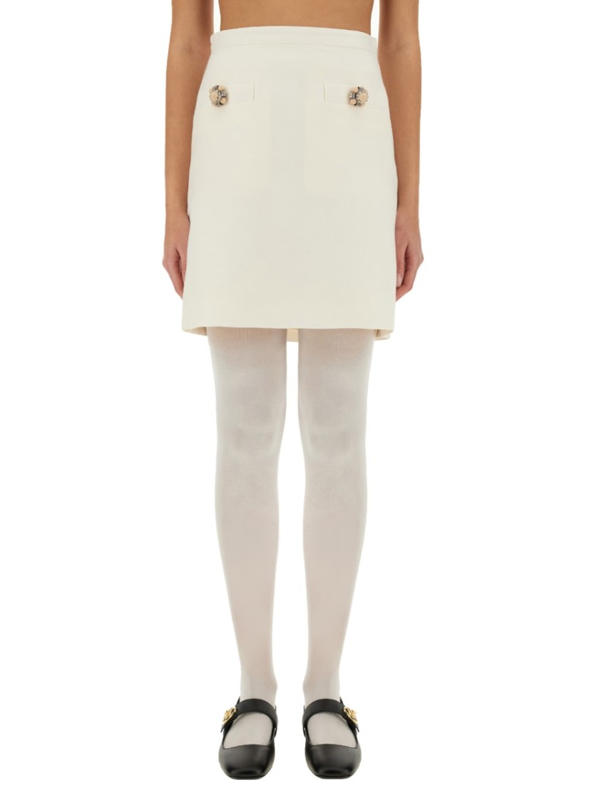 ミニスカート Valentino Solid Crepe Couture Skirt 23443723_54924514_600.jpg