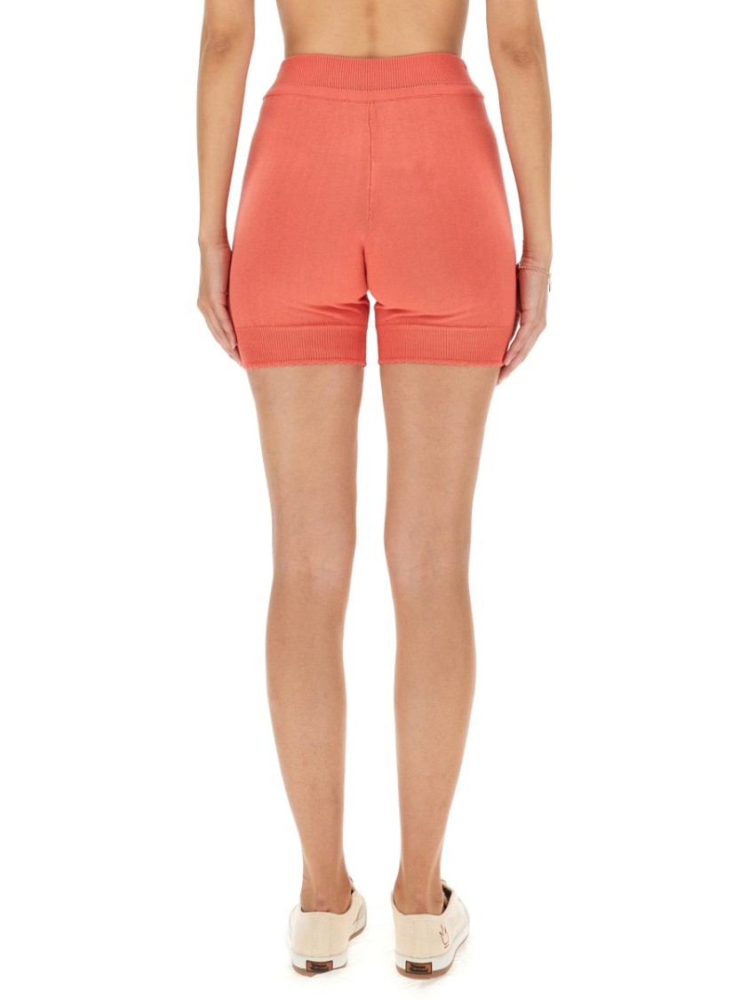 Vivienne Westwood Bea Ribbed Hem Shorts In Pink