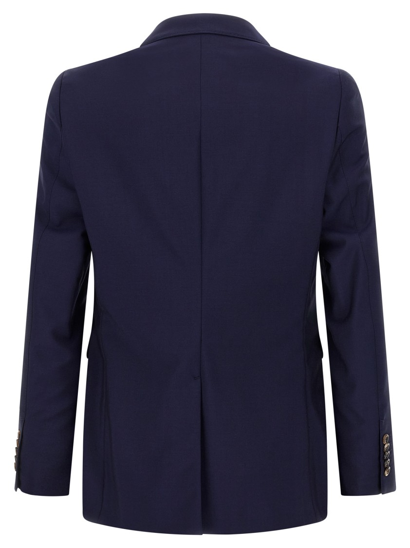 Gucci Tailored Blazer With Front Pockets And Notch Lapel In Blue