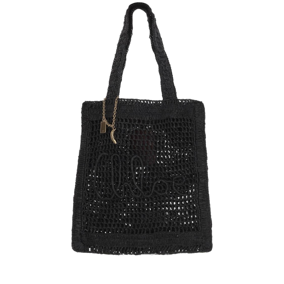 Chloé Summer Banana Raffia Tote Bag