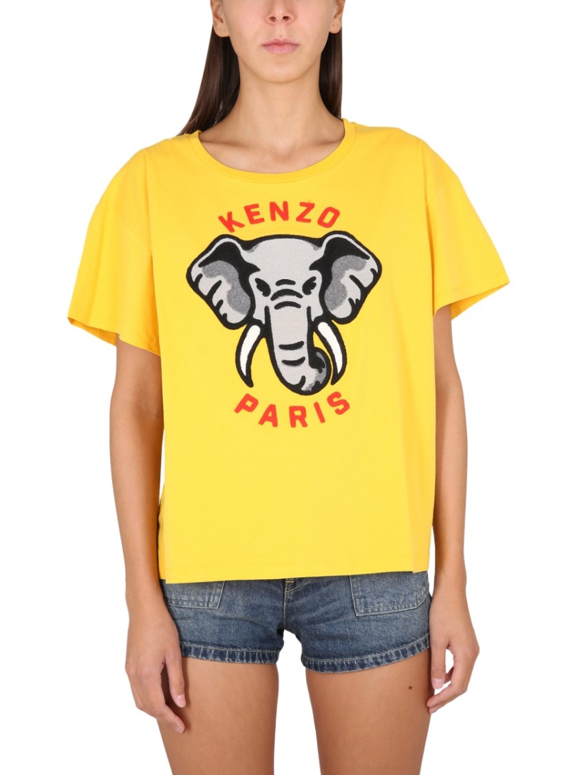 Shop Kenzo Éléphant Casual T-shirt