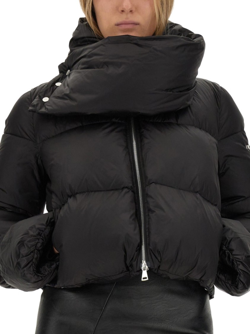 Shop Add Cropped Black Jacket With High Collar