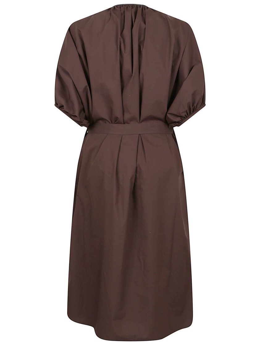 Brunello Cucinelli Cotton Poplin Dress With Monili Embroidery