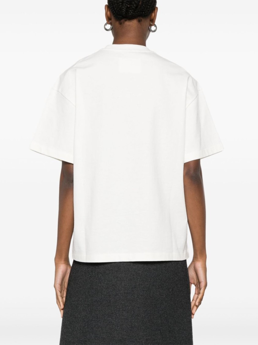 Jil Sander Cotton T-shirt With Bold Logo And Classic Cut In