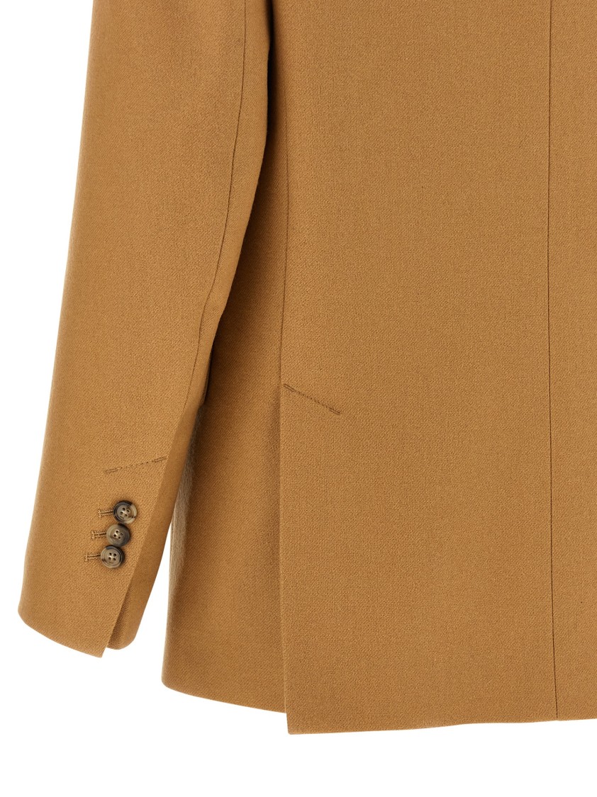 Ami Alexandre Mattiussi Ami Single-breasted Wool Blazer With Structured Shoulders In Gray