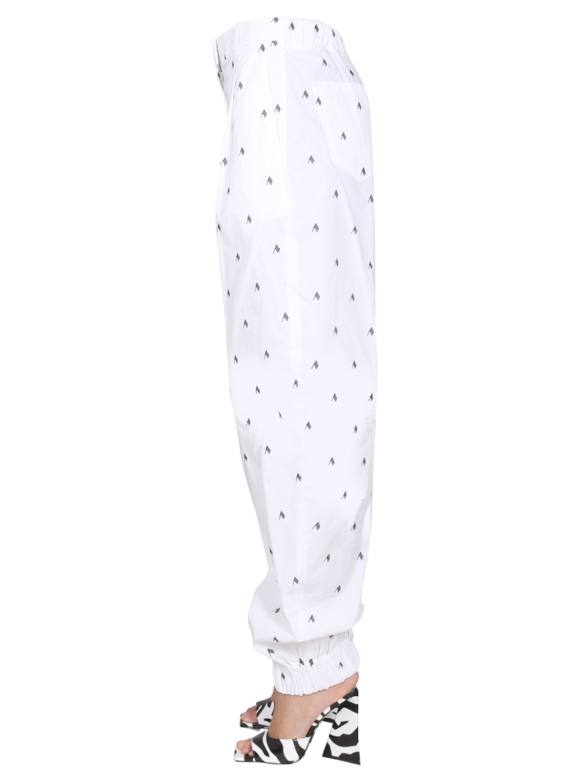 Attico All Over Logo Pants In White