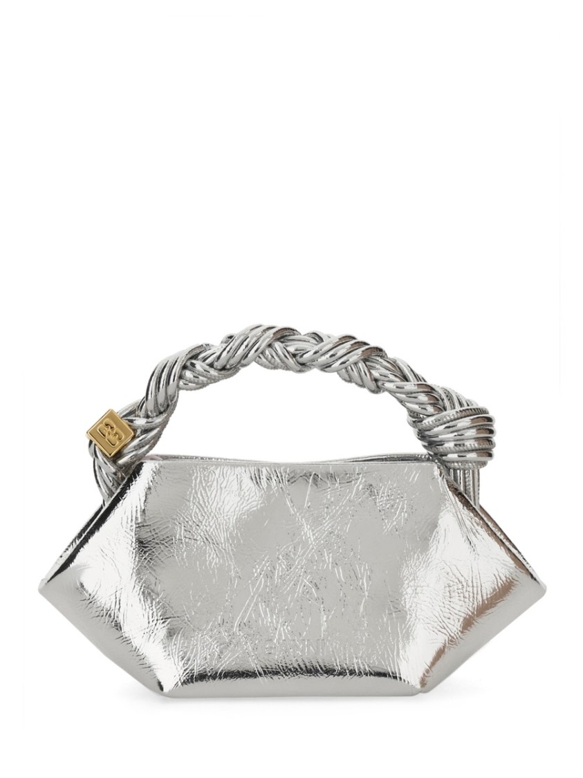 Ganni Mini Bou Metallic Top Handle Bag