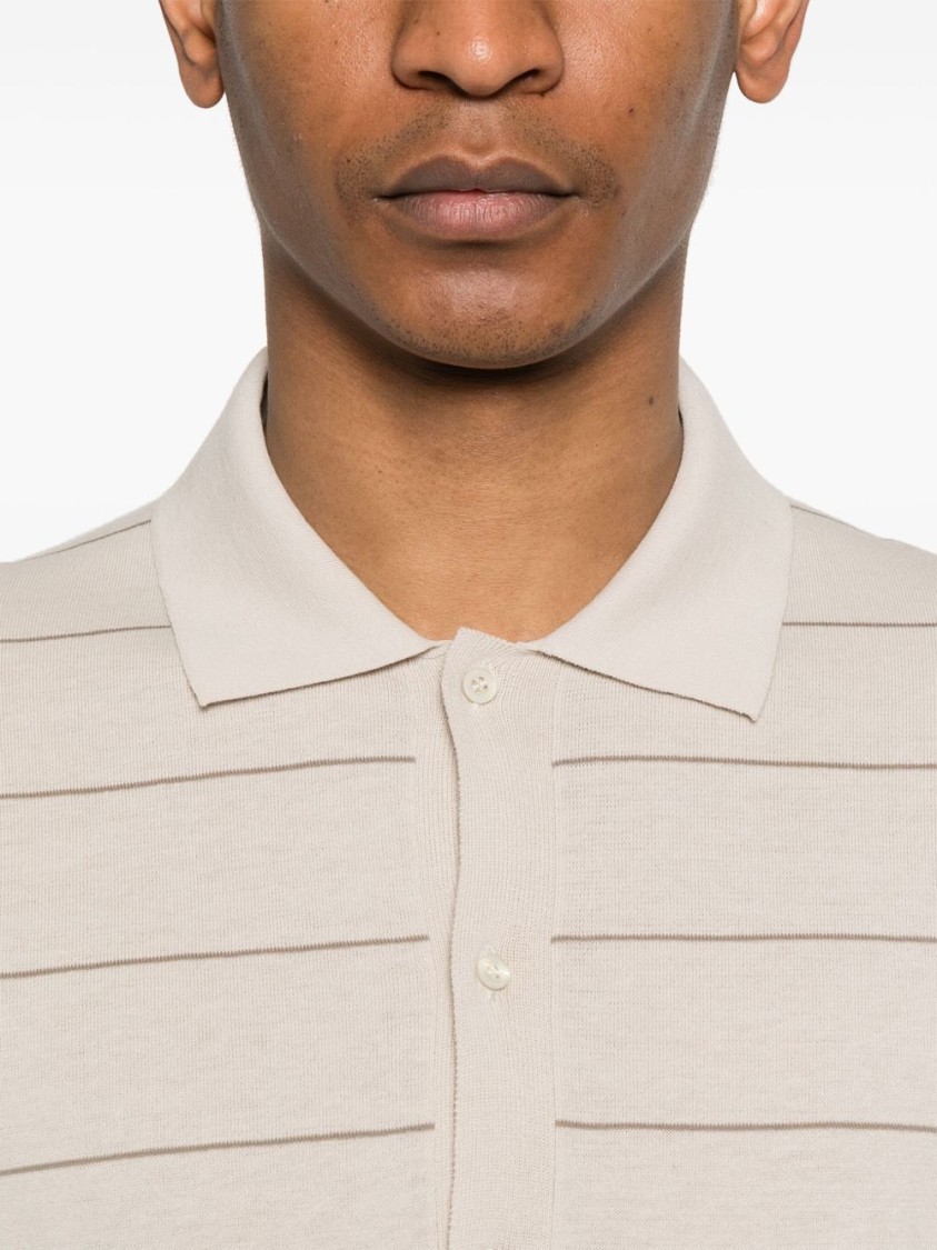 Corneliani Knitted Shirt In Neutral