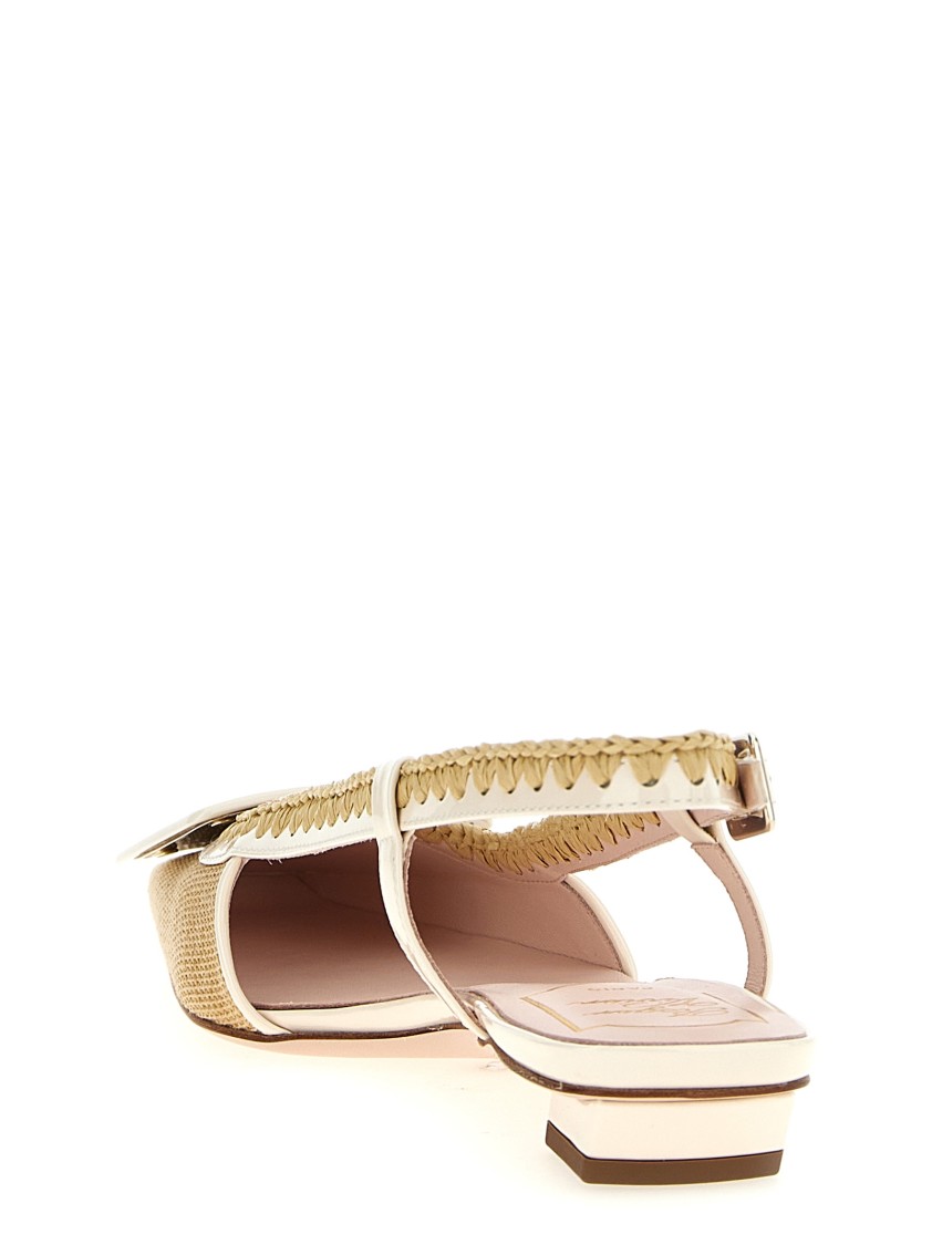 Roger Vivier Bv Braided Lac B Sling Dec 25 In Neutral