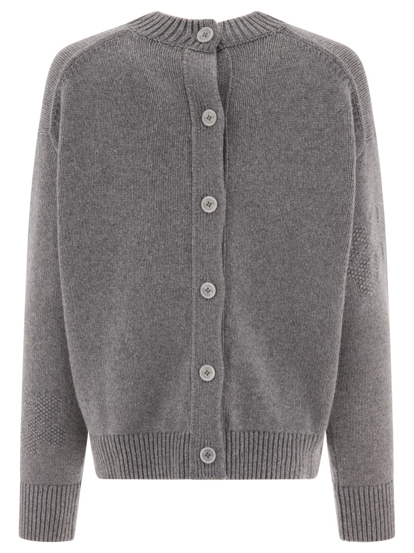 Cecilie Bahnsen Long-sleeved Sweater In Gray