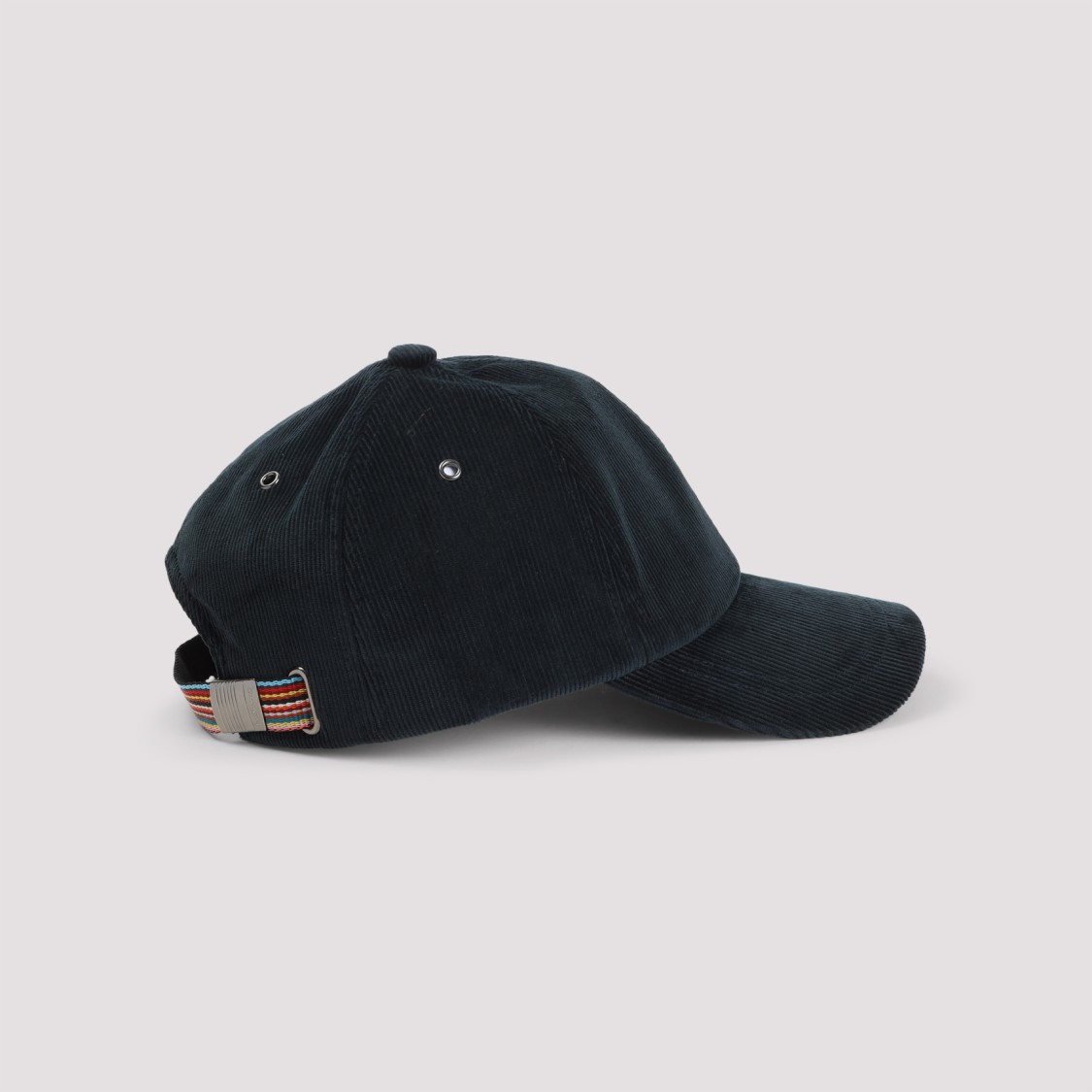 Paul Smith Soft Cotton Blend Cap With Textured Corduroy Finish In Green