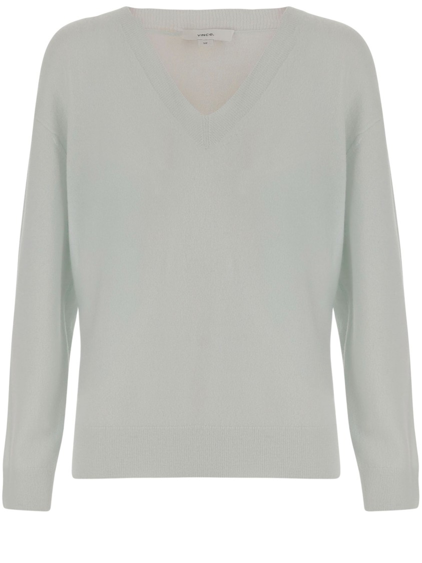 Shop Vince Cashmere And Silk Sweater In Grey