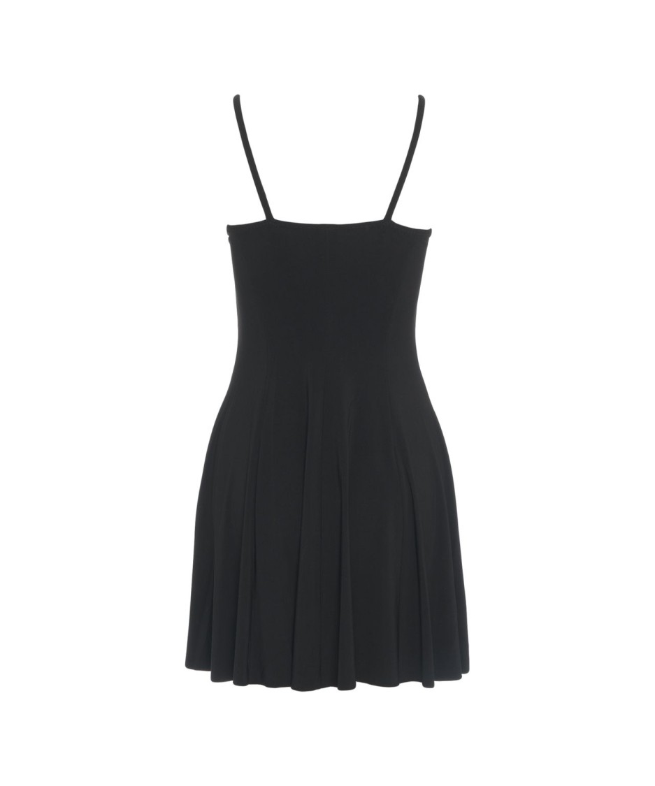 Norma Kamali Fitted Mini Dress With Sweetheart Neckline In Black