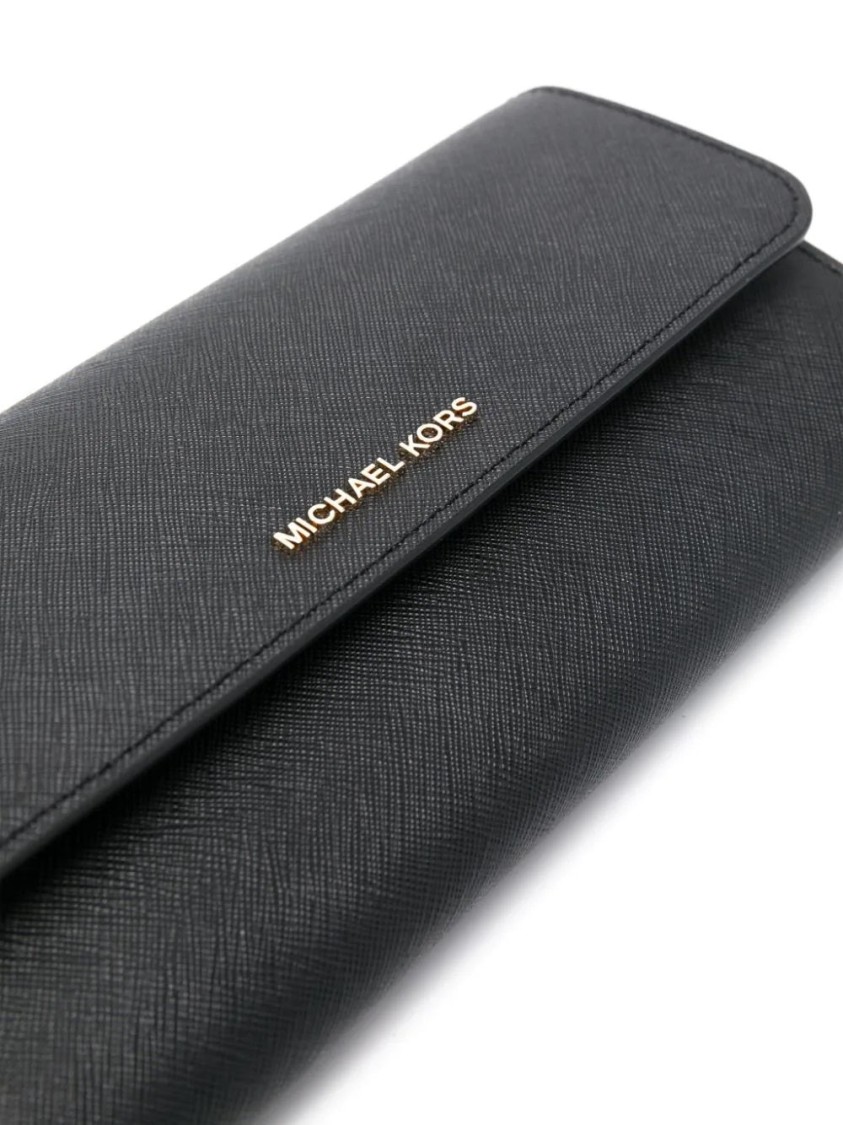 Michael Kors Large Wallet On Chain In Black