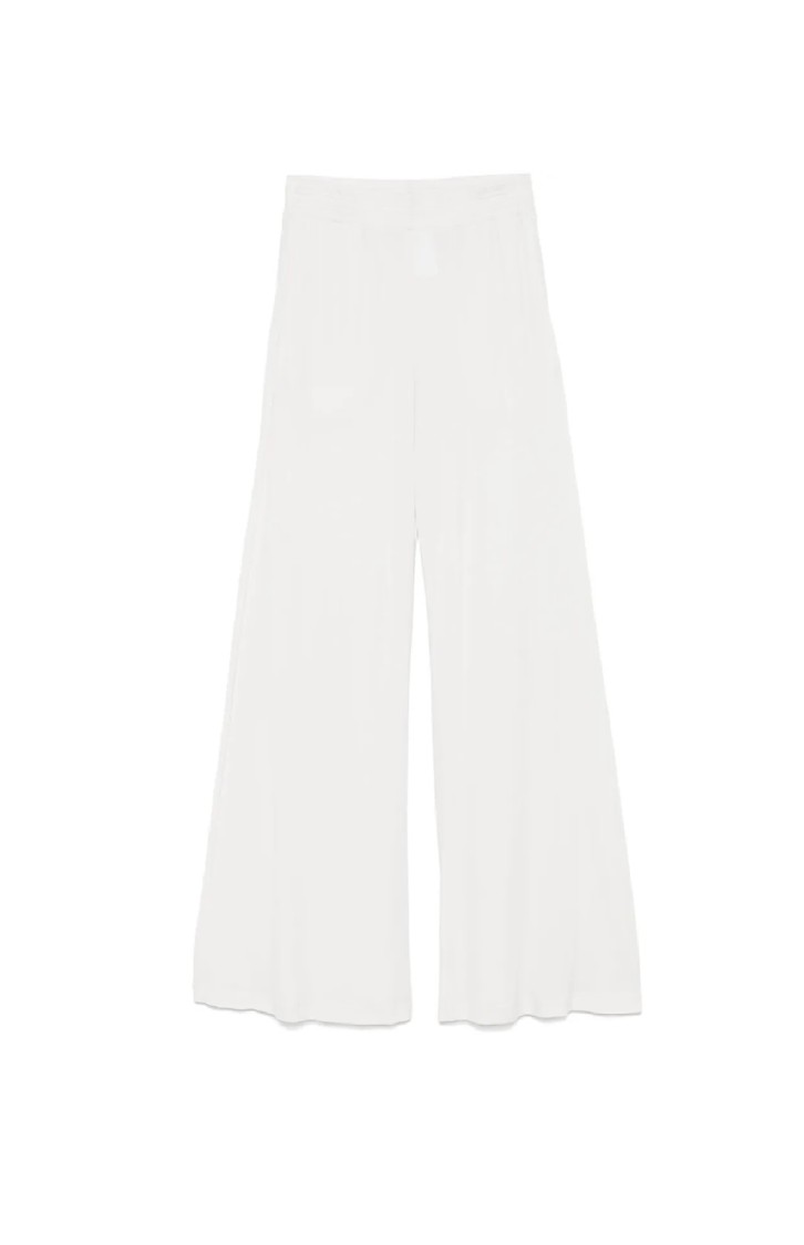 Shop Fabiana Filippi Wide-leg Pants With Fluid Silhouette In White