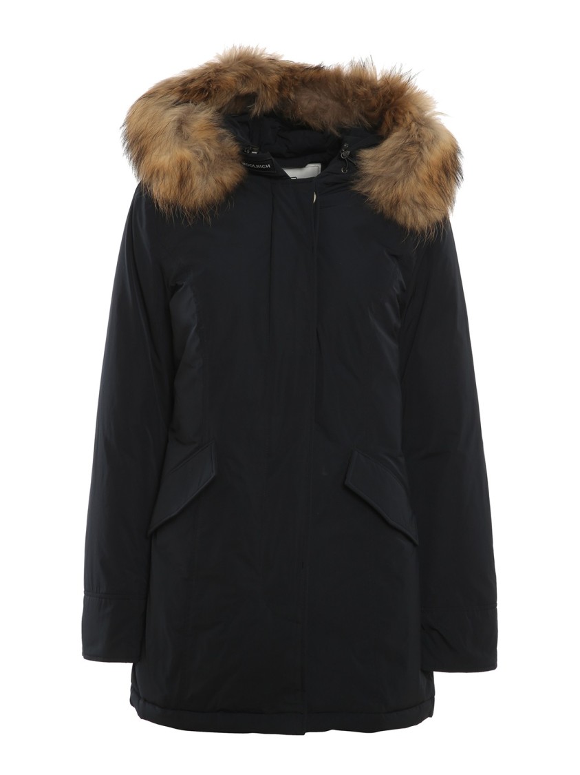 Woolrich Luxury Arctic Raccoon Parka In Black