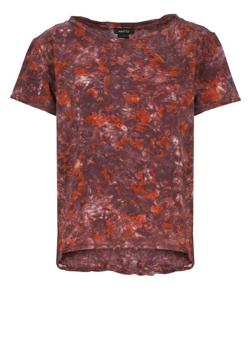Avant Toi Purple Cotton Knit Top In Red