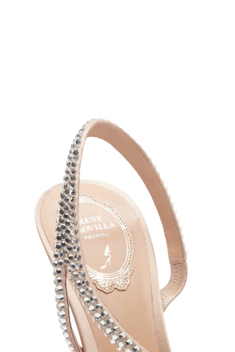 Shop René Caovilla Lisa Nude Platform Sandal With