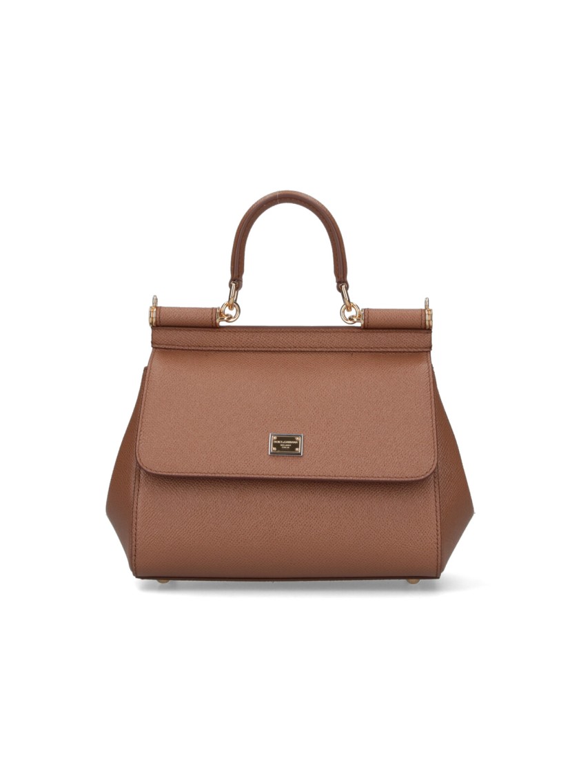 Dolce & Gabbana "sicily" Medium Handbag Brown In Brown