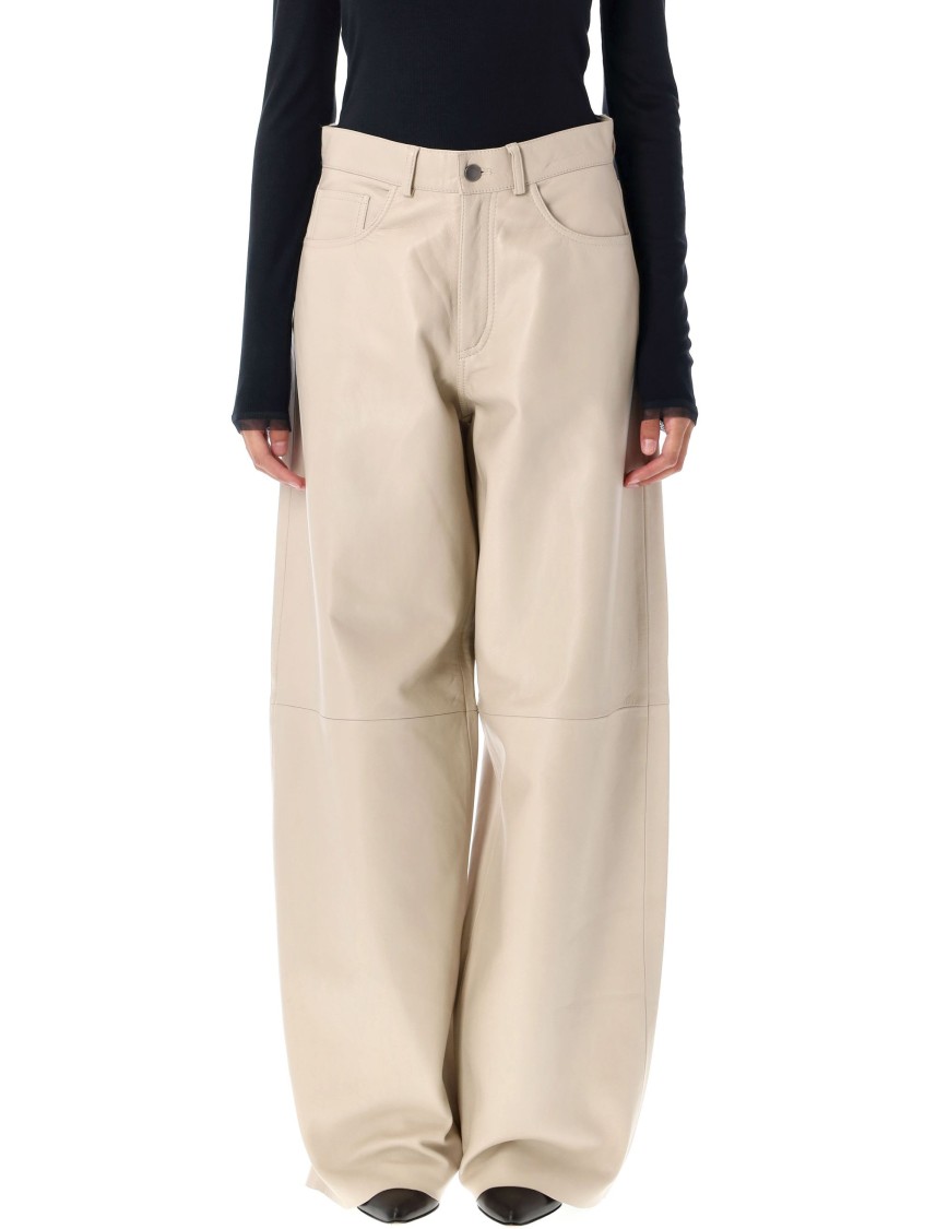 Haikure Bethany Leather Pants In Neutral