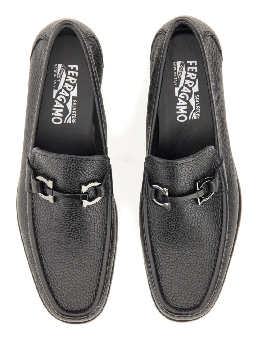 Shop Ferragamo Ornament Gancini Moccasin