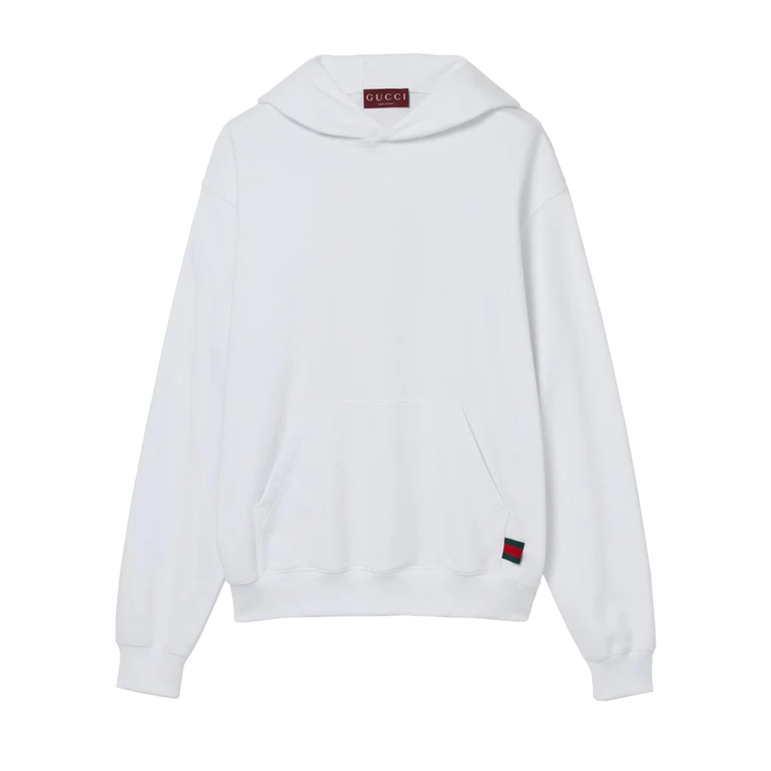 Gucci White Hooded Sweatshirt With Minimalist Aesthetic