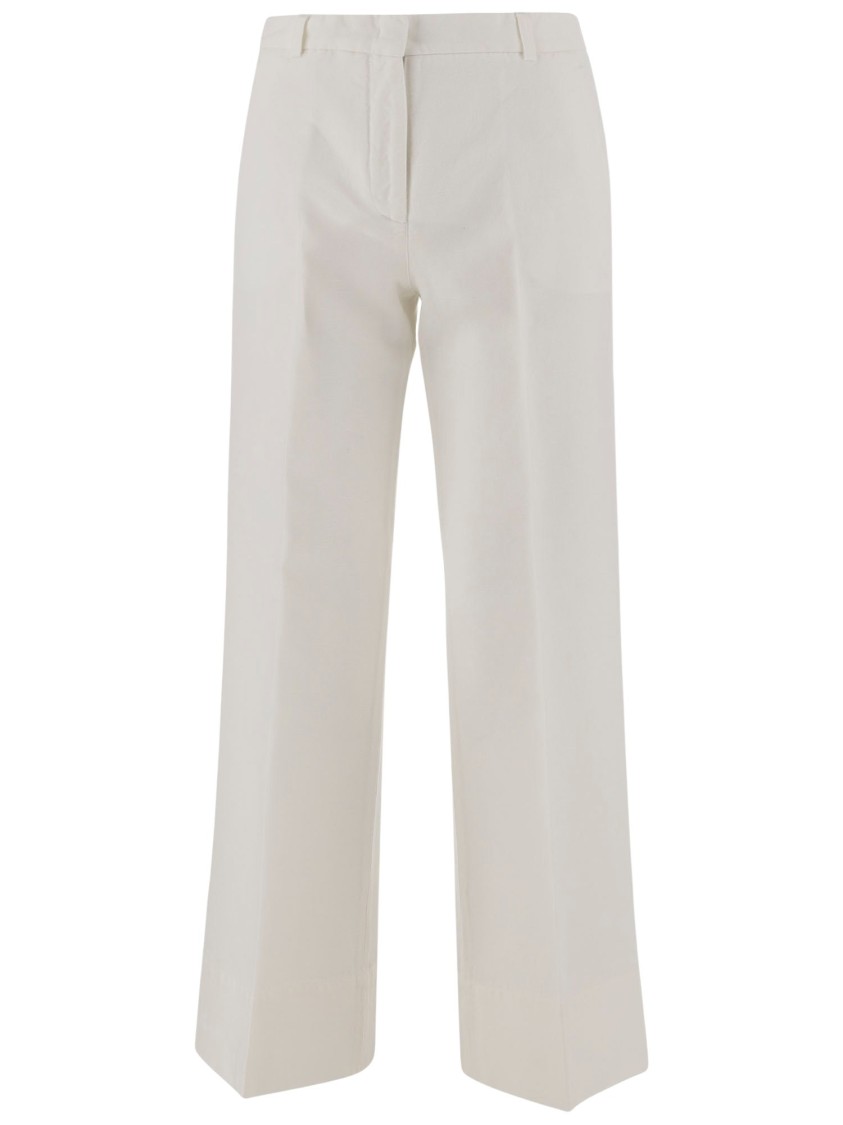 Shop Ql2 Linen And Cotton Pants In Grey