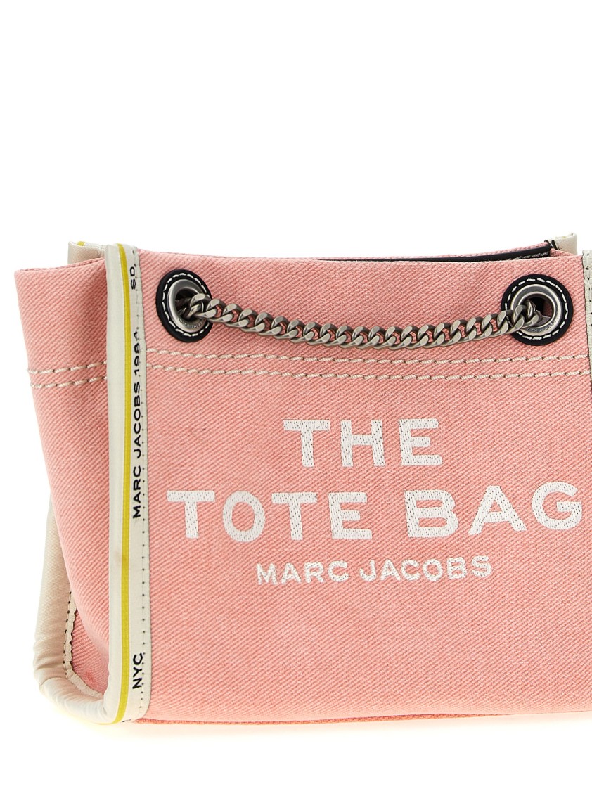 Marc Jacobs Women 'the Denim Chain Crossbody Tote' Crossbody Bag In Pink