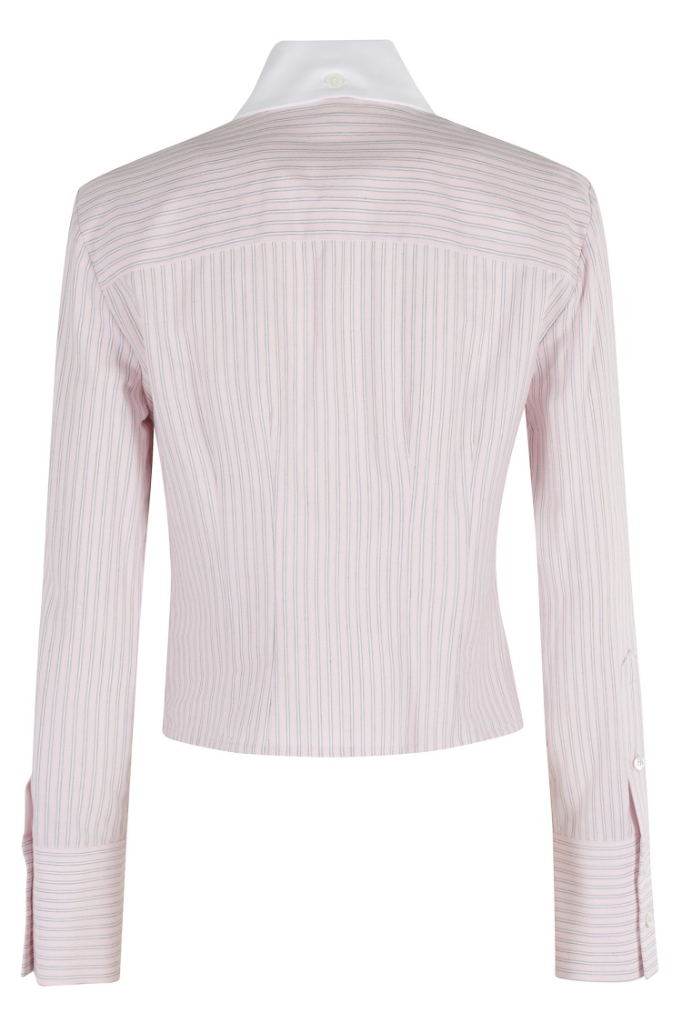 Tela Striped-pattern Long-sleeve Shirt In White